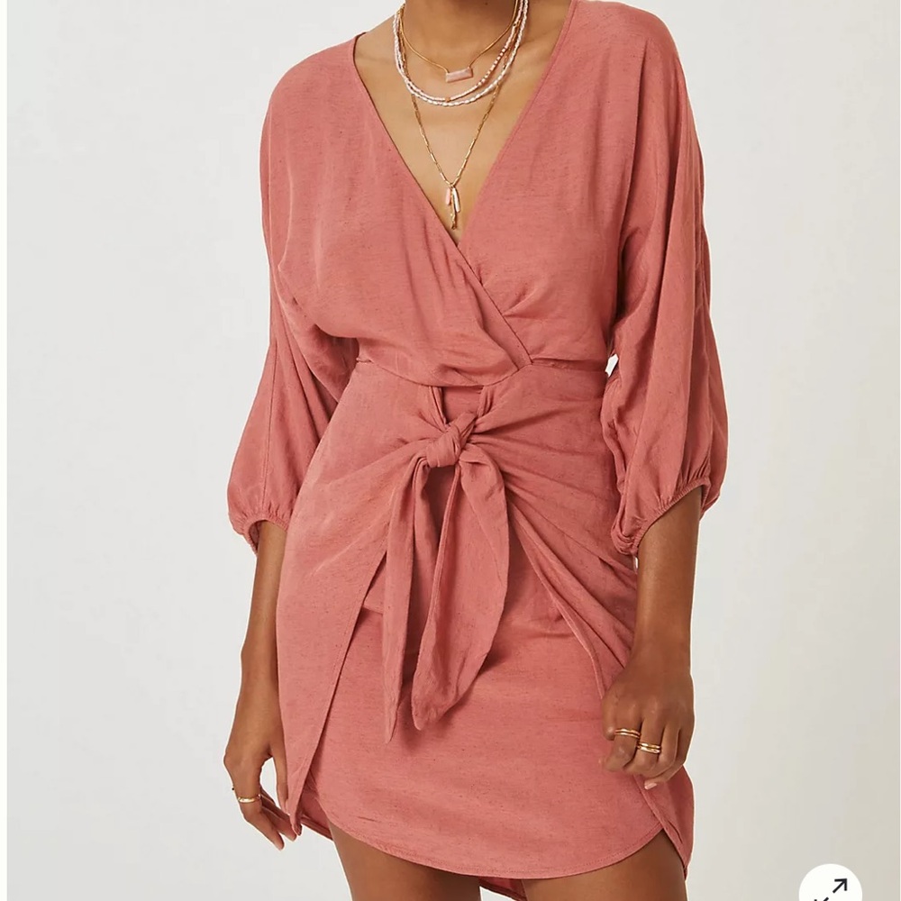 😍 Tie-Front Wrap Mini Dress by Anthropology MSRP $160.00
